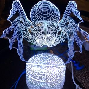 3D illusion spider night light